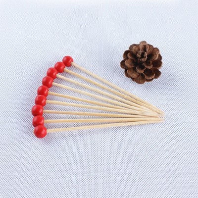 Party supplies fruit bamboo cocktail sticks pick with knot end