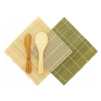 Factory price bamboo sushi mat eco-friendly natural color or green sushi shade with packign