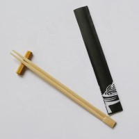 Semi closed paper wrap disposable bamboo hashi chopsticks